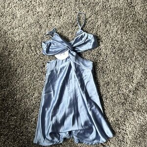 Princess Polly size 2 blue mini dress with cut outs